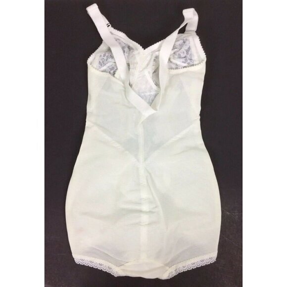 Triumph Taillana Luxe Full Body Shaper US & UK 34 D EU 75 White Lace Panel Vtg - Picture 3 of 5